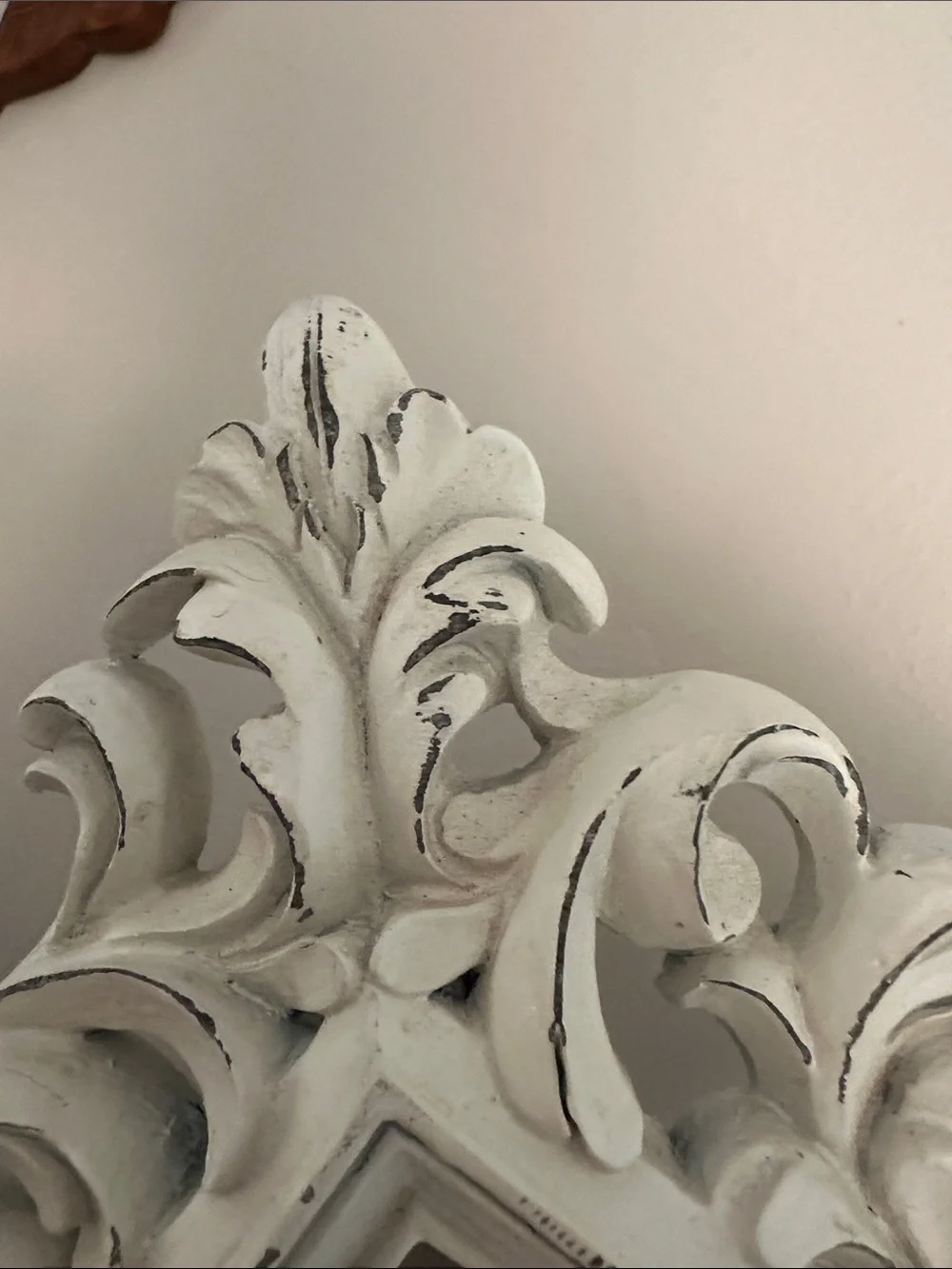 Vintage Shabby Chic Ornate White Picture Frame - 4x6 Baroque Scrollwork-